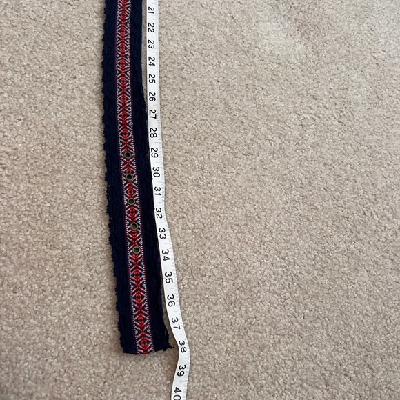 Woven‎ Belt Boho Hippie Festival Brass Buckle Accent Belt Size 1 - Picture 7 of 10